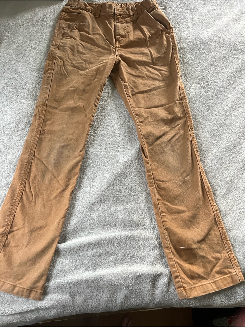 Boy’s Casual Straight-Leg Jeans in Tan